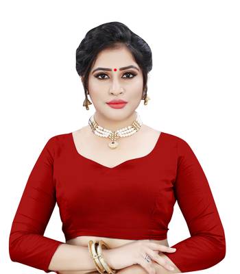black plain silk blend saree with blouse 4