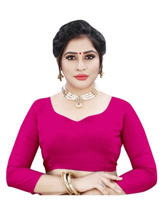grey plain silk blend saree with blouse 4