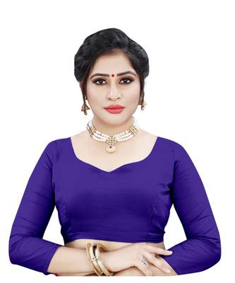 yellow plain silk blend saree with blouse 4