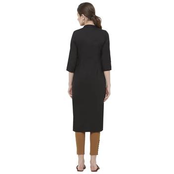 Black embroidered cotton kurtas-and-kurtis 3