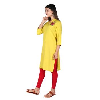 Women   s Sheen Green Cotton Printed A-Line Dress 4