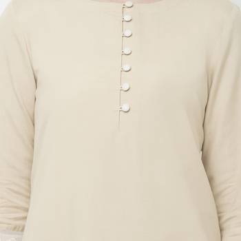Beige embroidered cotton kurtas-and-kurtis 5