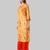 Kimisha Women's Mustard Yellow Rayon Cotton printed Straight Kurta (Full Stitched)