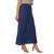 Women Navy Blue Solid Cotton Culottes