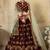 Maroon Dori And Zari Embroidered Silk Semi Stitched bridal lehenga