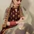Maroon Dori And Zari Embroidered Silk Semi Stitched bridal lehenga