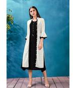 Black Embellished Printed Party Wear Kurti
