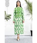 Green Embellished Printed Party Wear Kurti
