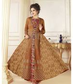 Mustard Embellished Printed Party Wear Kurti