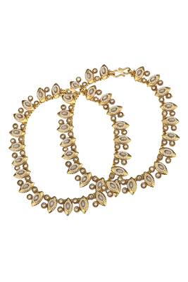 Gold Pearl Anklets 1