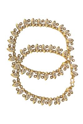 Gold Pearl Anklets 2