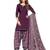 Purple printed crepe salwar
