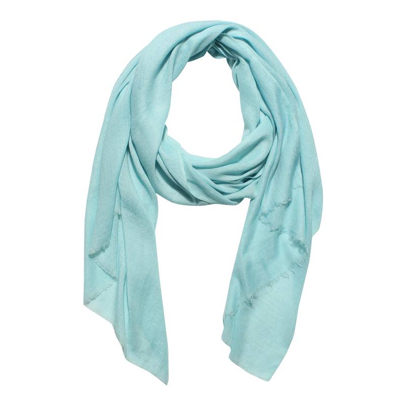 Sky Blue Super Fine Blended Ultra Soft & Warm Wool Silk Unisex Pashmina Shawl