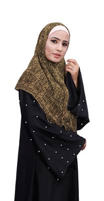 Justkartit Casual Wear Women Printed Chiffon Square Scarf Hijab 3