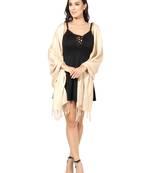 IVORY-BEIGE Super Fine Blended Pashmina Soft Silky Women's Viscose Shawl