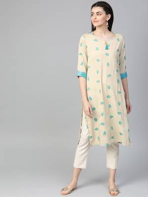 Blue printed liva kurtas-and-kurtis 3