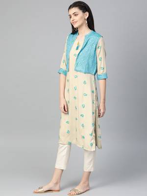Blue printed liva kurtas-and-kurtis 4
