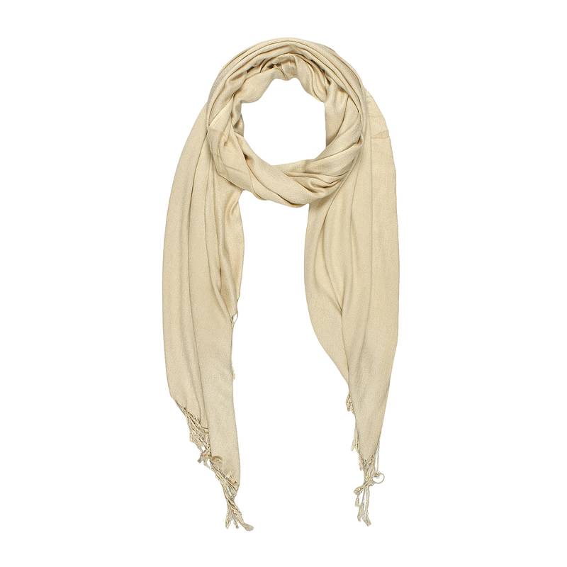 IVORY-BEIGE Super Fine Blended Pashmina Soft Silky Women's Viscose Shawl