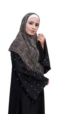 Justkartit Party Wear Women Printed Chiffon Square Scarf Hijab 3