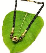 Multicolor Stone Studded Red Beads 3 There Multilayer Black Beads Chain Short Mangalsutra Designs Latest