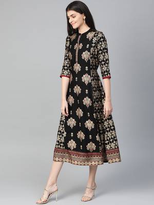 Black printed liva kurtas-and-kurtis 3