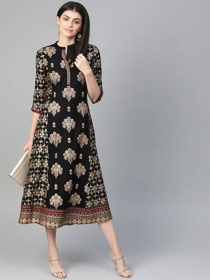 Black printed liva kurtas-and-kurtis 4