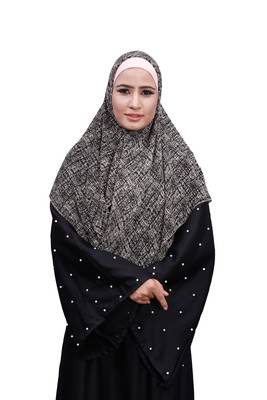 Justkartit Occasion Wear Women Printed Chiffon Square Scarf Hijab 1