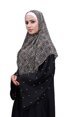 Justkartit Occasion Wear Women Printed Chiffon Square Scarf Hijab 2