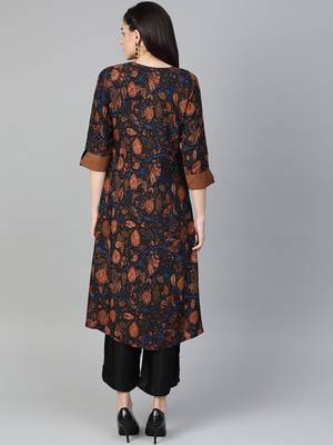 Brown printed liva kurtas-and-kurtis 2