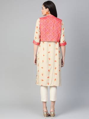 Pink printed liva kurtas-and-kurtis 2