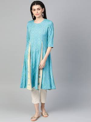 Blue printed liva kurtas-and-kurtis 1