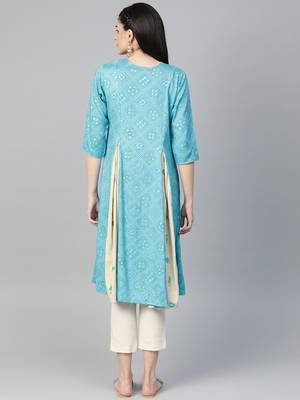 Blue printed liva kurtas-and-kurtis 2