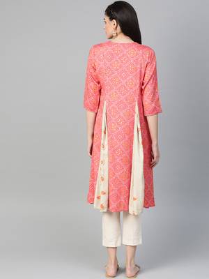 Pink printed liva kurtas-and-kurtis 2