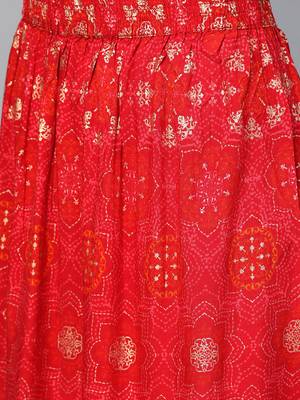 Orange plain dupion silk salwar 4