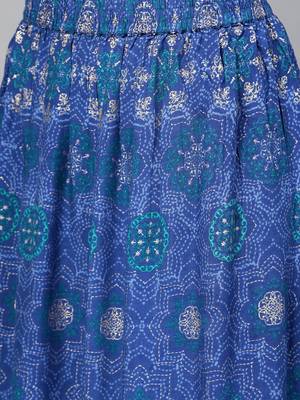 Teal plain dupion silk salwar 4
