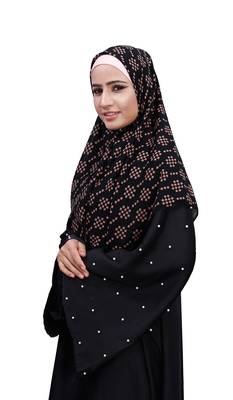 Justkartit Daily Wear Ivory Color Chiffon Square Scarf Hijab Dupatta 4
