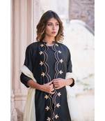 Monochrome Gota Cutwork Set