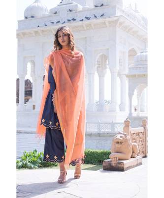 Midnight Blush Gota Cutwork Set 1