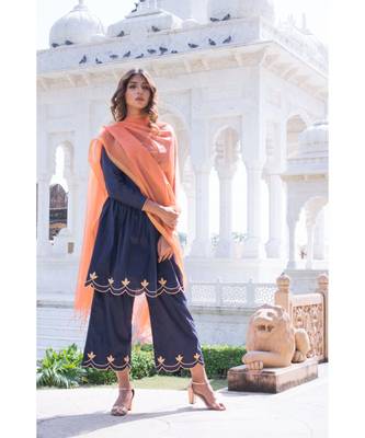 Midnight Blush Gota Cutwork Set 2