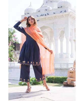 Midnight Blush Gota Cutwork Set 3