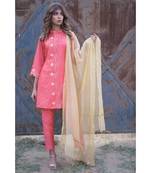 Peach Gota Cutwork Set