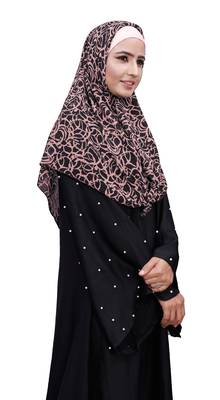 Justkartit Ivory Color Women Chiffon Square Scarf Hijab 3