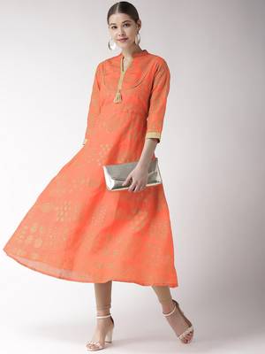 Pink printed chanderi kurtas-and-kurtis 1