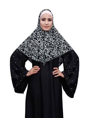 Justkartit White Color Women Chiffon Square Scarf Hijab 1