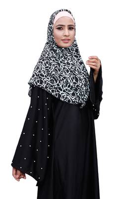 Justkartit White Color Women Chiffon Square Scarf Hijab 2