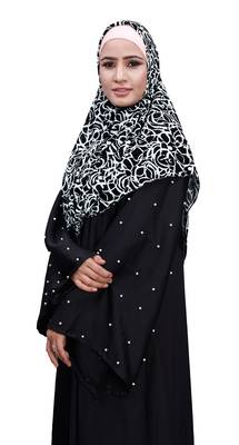 Justkartit White Color Women Chiffon Square Scarf Hijab 4