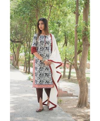 Monochrome Dhoti Set 2