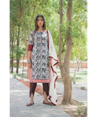 Monochrome Dhoti Set 3