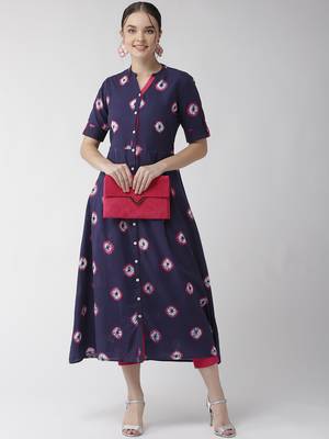 Purple plain cotton kurtas-and-kurtis 4