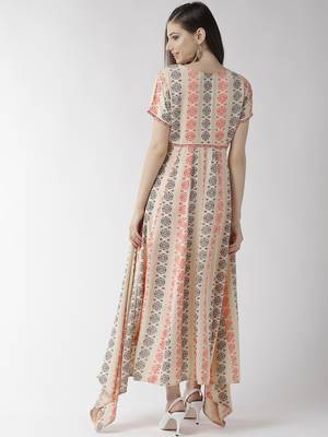 Off-white plain viscose rayon kurtas-and-kurtis 5